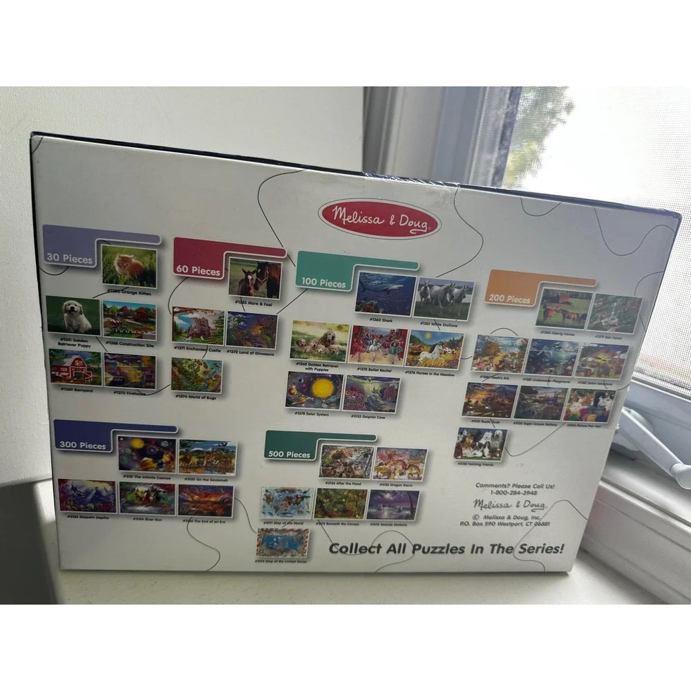 Melissa & Doug On the Savannah 300 Piece Jigsaw Puzzle 19x27 African Wildlife